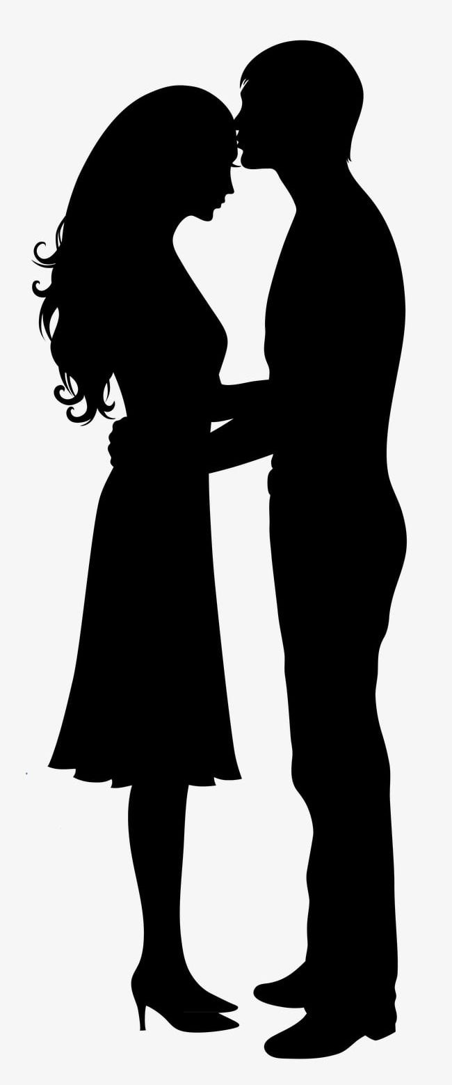Couple Silhouette Figures PNG, Clipart, Black, Couple, Couple.