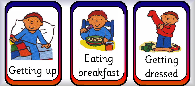 small boy clipart daily schedule night