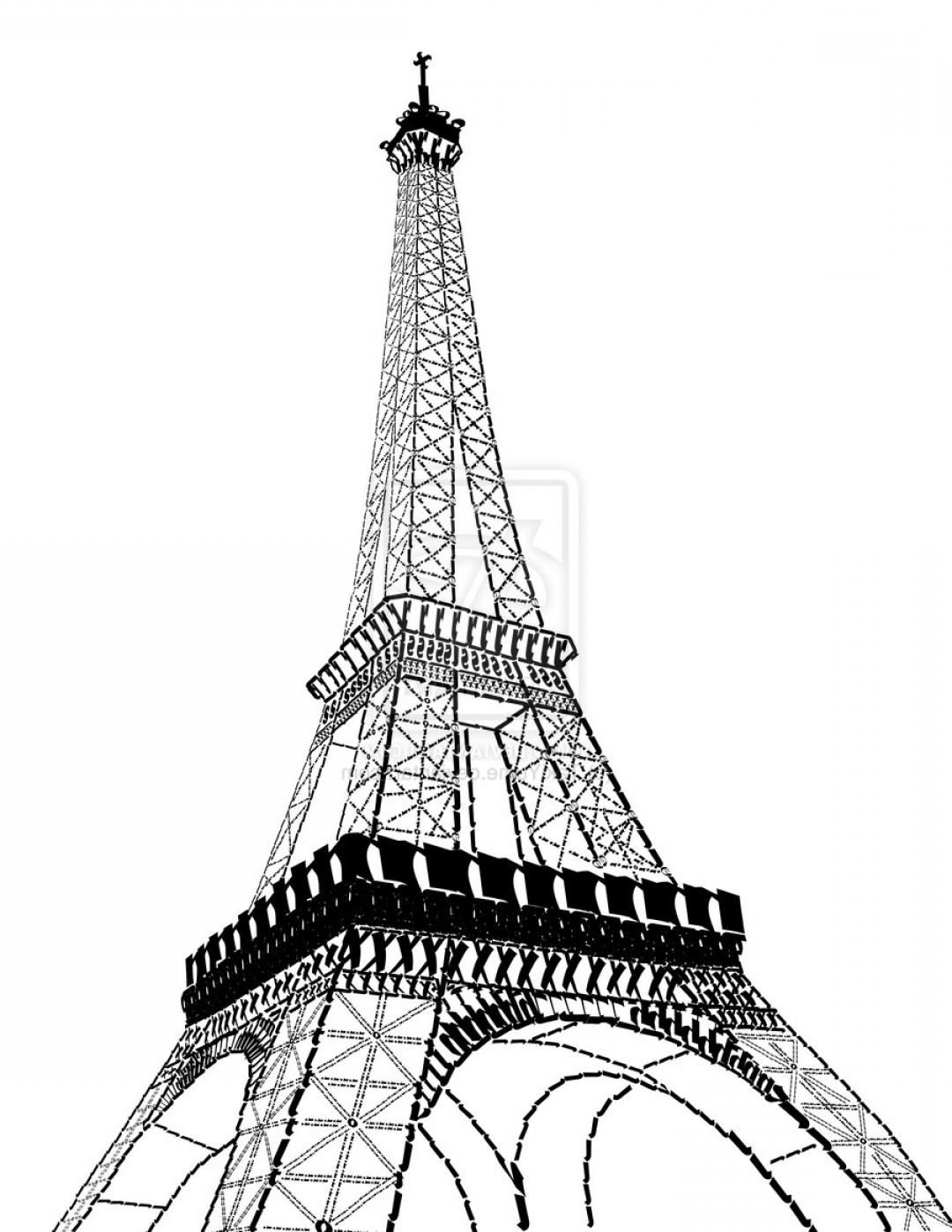 Cartoon Drawing Of Eiffel Tower Eiffel Tower Vector Free Download.