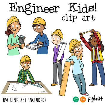 Engineering Kids Clipart.