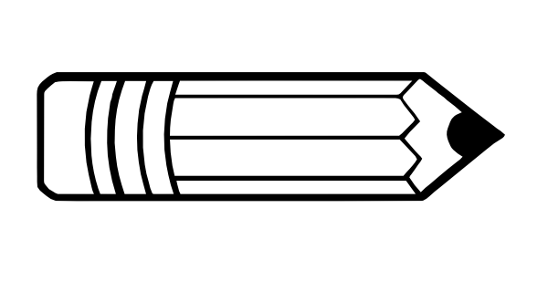 Pencil Outline clip art.