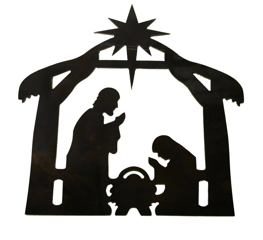 nativity scene silhouette.