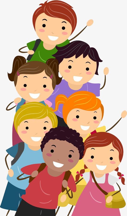 Group Of Children, Children Clipart, Creative, Cartoon PNG.