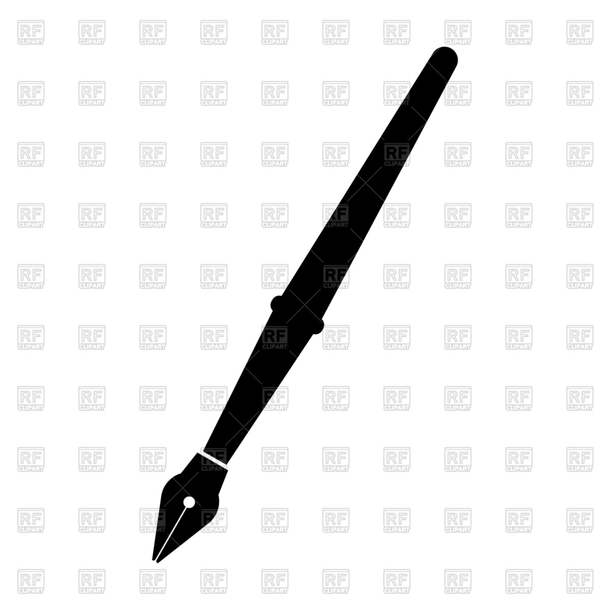 Ink pen black icon Stock Vector Image.