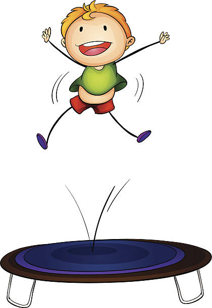 Kids Jumping On Trampoline Clipart & Free Clip Art Images #1616.