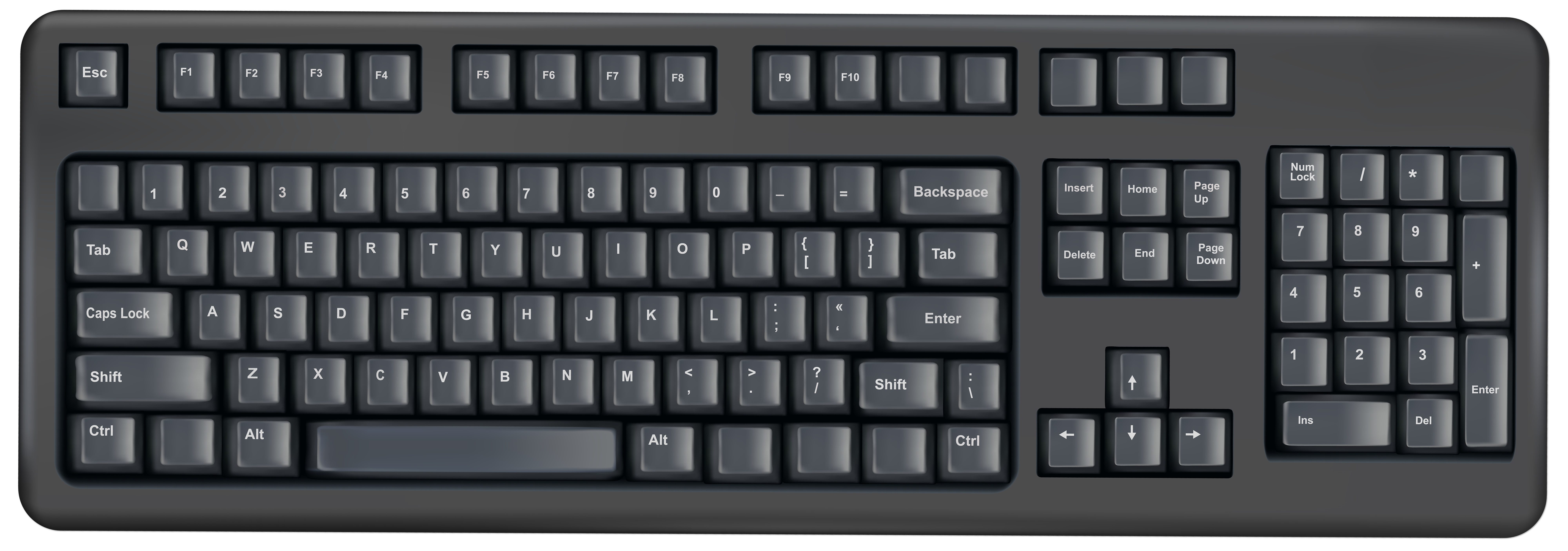 Keyboard Transparent PNG Clip Art Image.