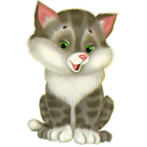 Cute Kitten Cartoon Free Clipart.