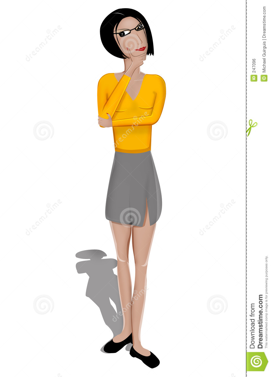 Woman Standing Clipart.