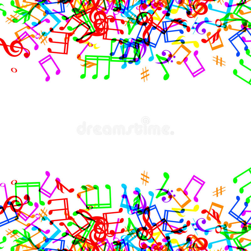 Music Notes Border Frame Stock Illustrations.