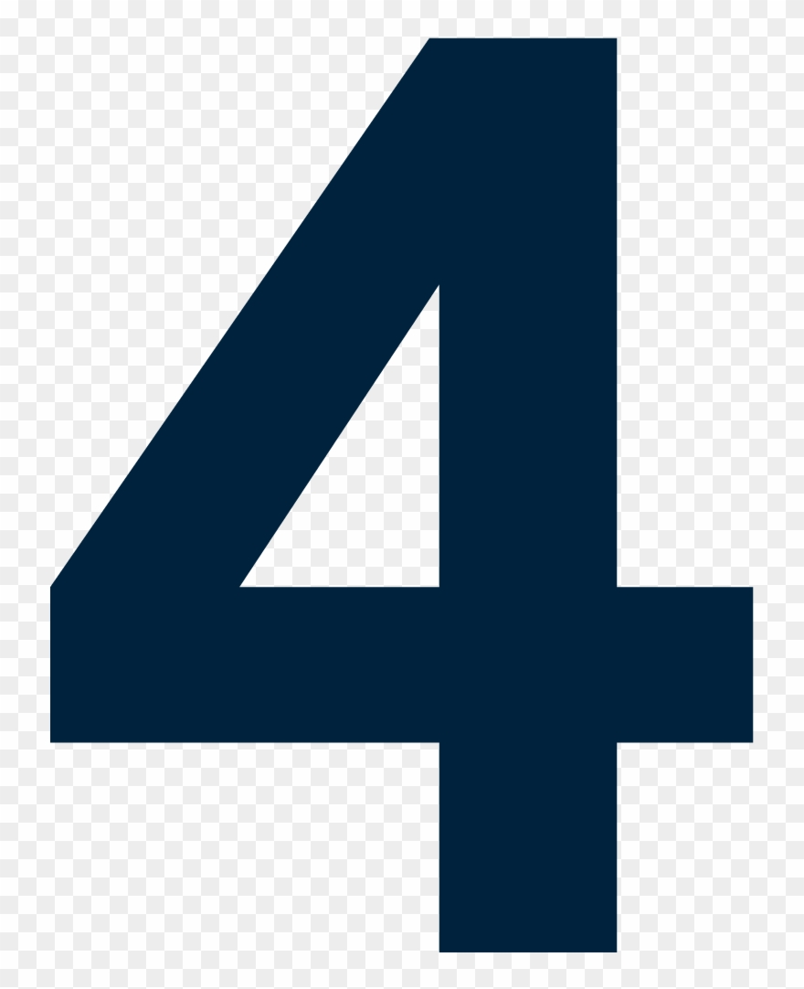 Number 4 Clipart Blue.