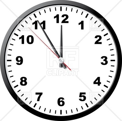 Office clock face Vector Image.