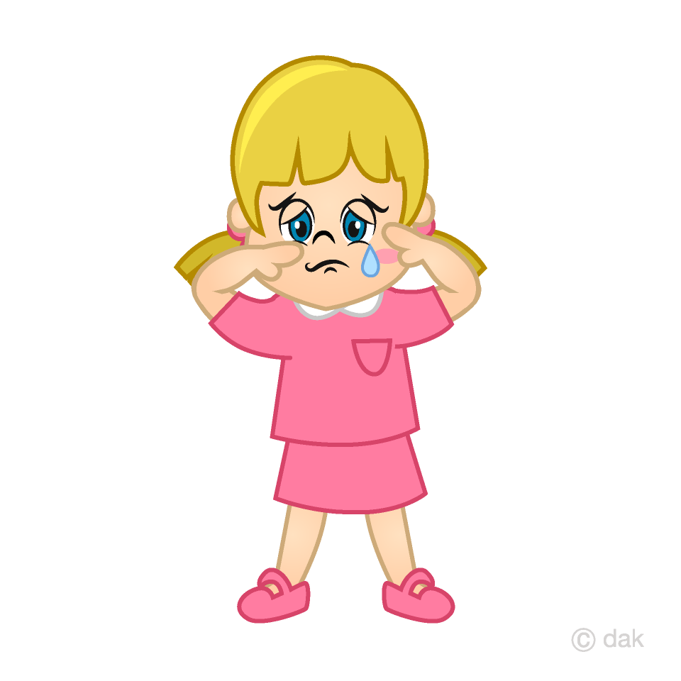 Crying Girl Clipart Free Picture｜Illustoon.