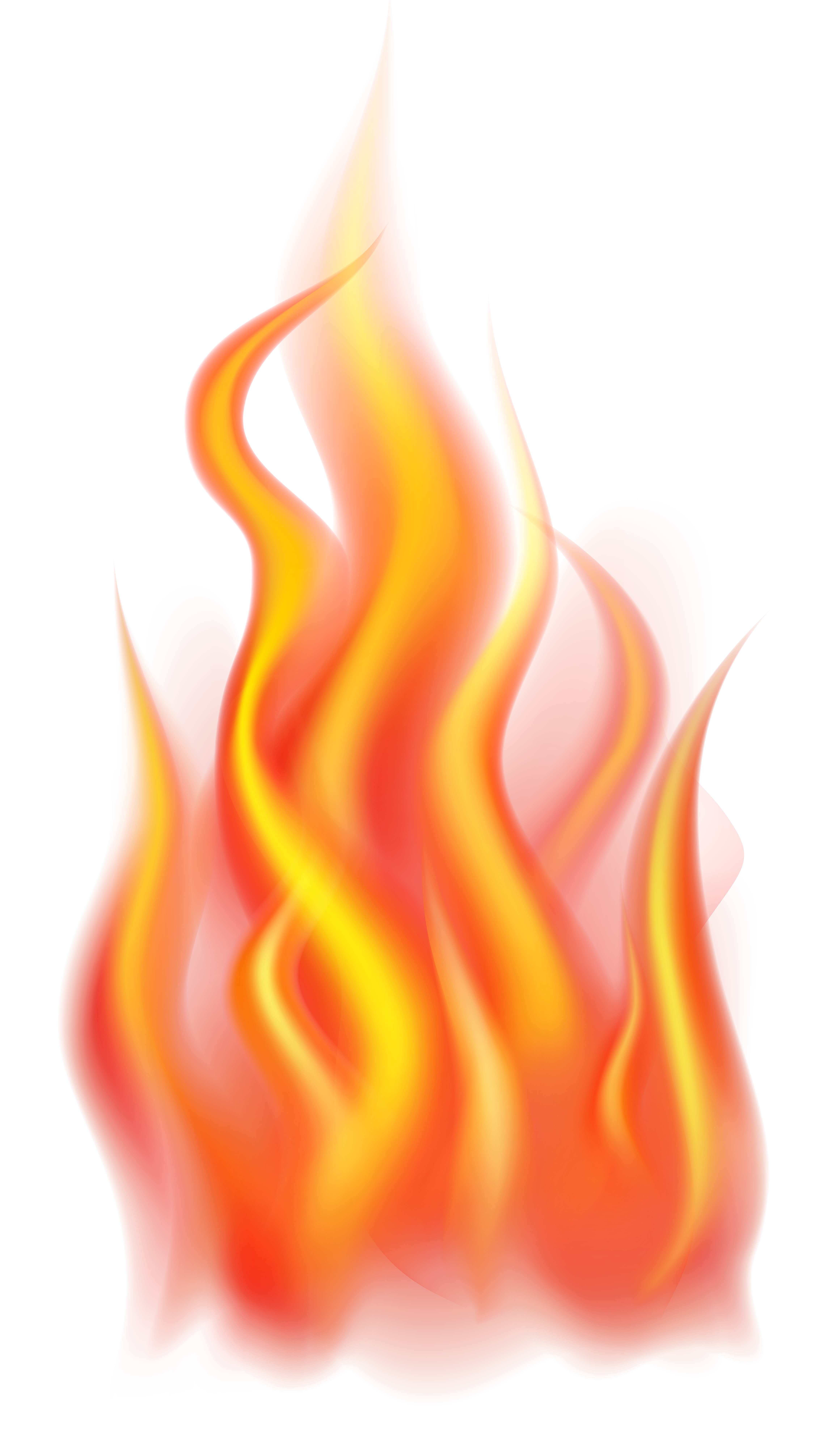 Fire Flames Transparent PNG Clip Art Image.
