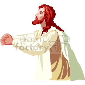 Jesus praying clipart. Royalty.