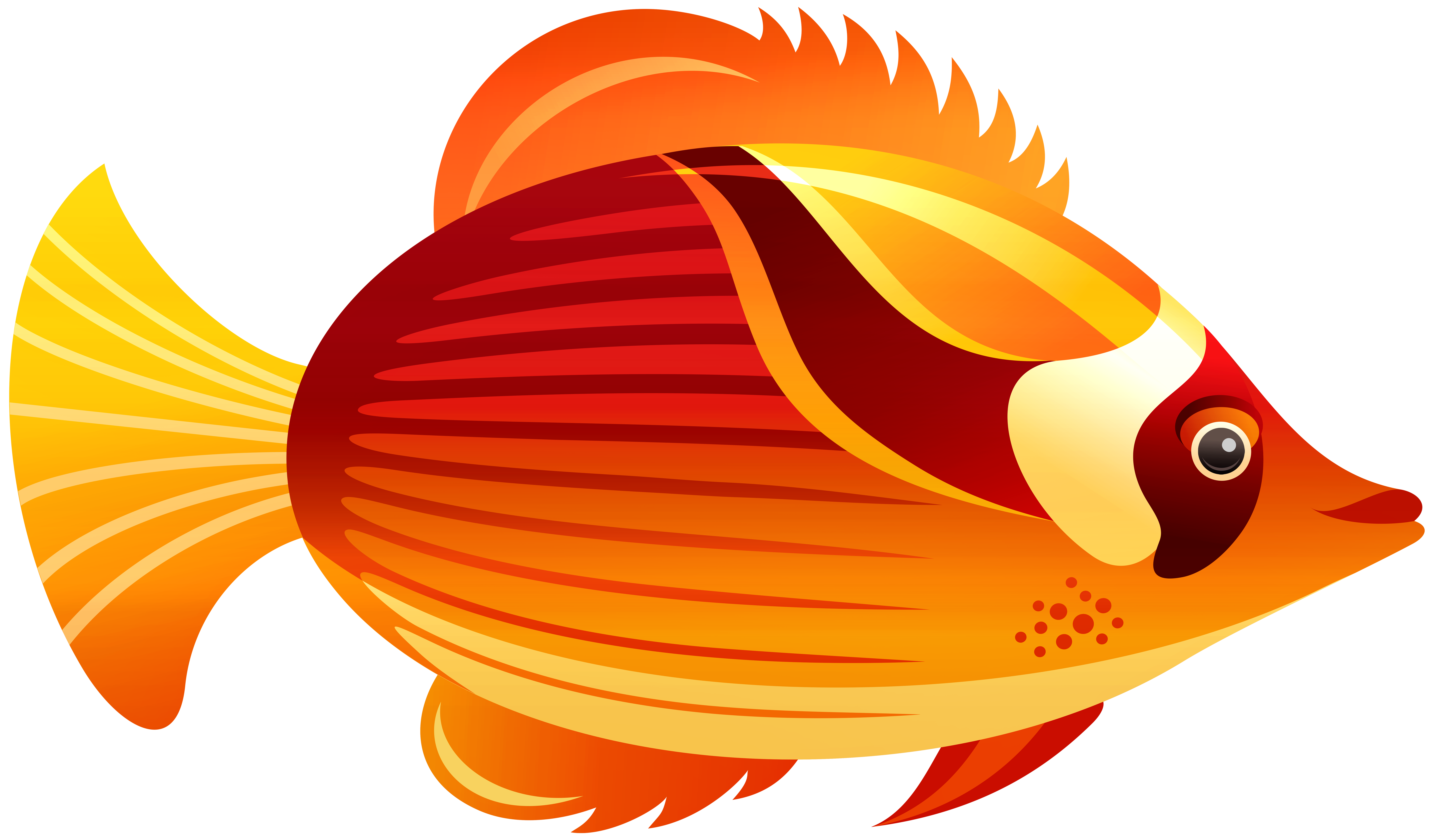 Orange Fish PNG Clip Art.