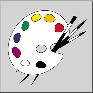 Clip Art: Paint Palette Color I abcteach.com.