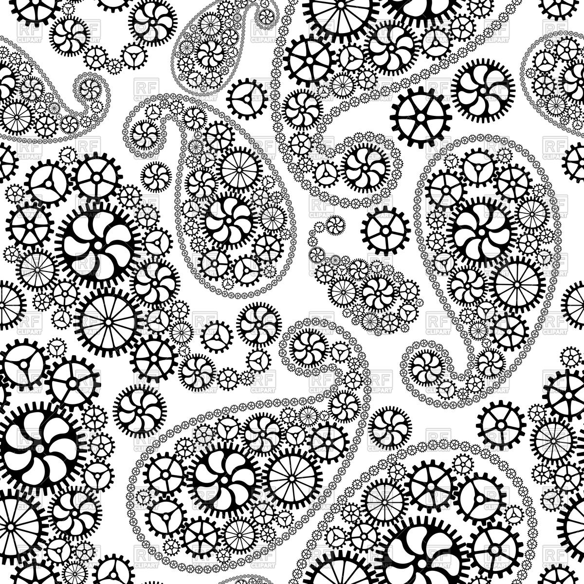 Oriental paisley seamless pattern Vector Image #115583.