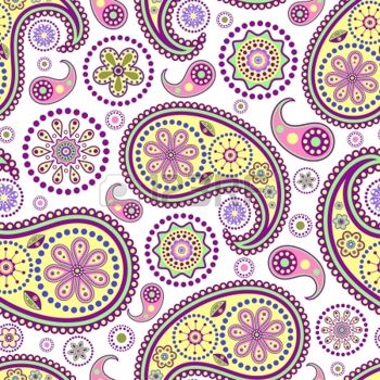 colorful paisley patterns.