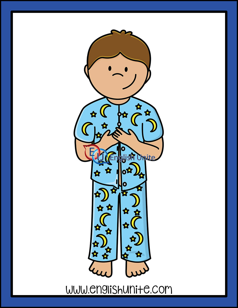 boy putting pajamas clipart daily schedule