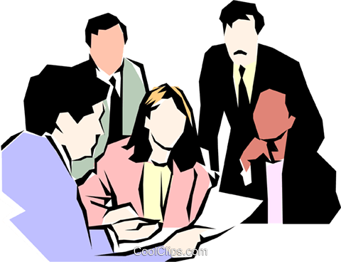 People meeting Royalty Free Vector Clip Art illustration.