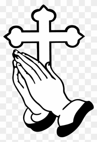 Free PNG Praying Hands With Cross Clip Art Download.
