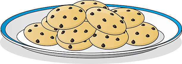 Cookie clipart plate cookie pencil and in color.