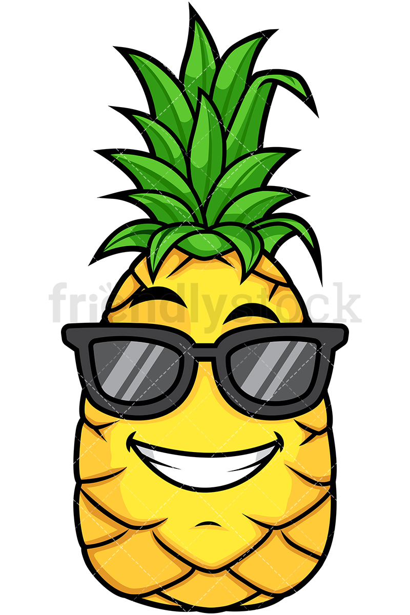 Pineapple Wearing Sunglasses.