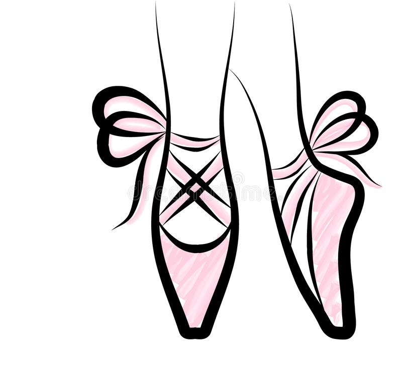 Pointe Shoes Stock Illustrations.