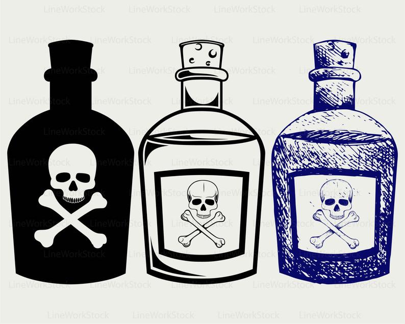Bottles poison svg/poison clipart/poison svg/poison silhouette/poison  cricut cut files/poison clip art/digital download designs/svg.