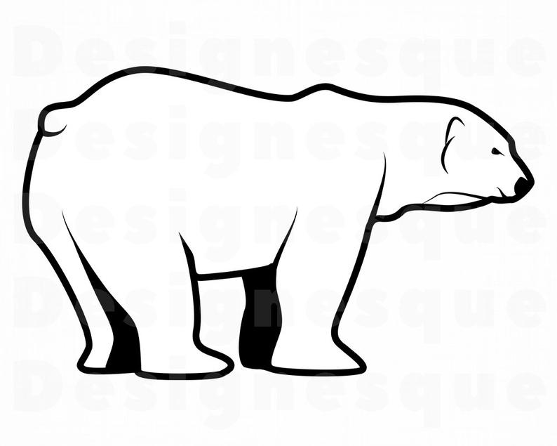 Polar Bear SVG, Bear Svg, Polar Bear Clipart, Polar Bear Files for Cricut,  Polar Bear Cut Files For Silhouette, Polar Bear Dxf, Png, Eps.