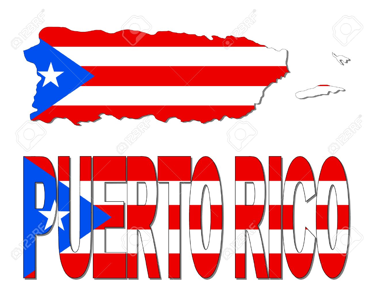 Puerto Rico Map Clipart & Free Clip Art Images #25991.