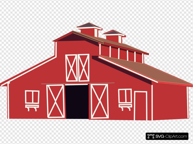 Red Barn Clip art, Icon and SVG.
