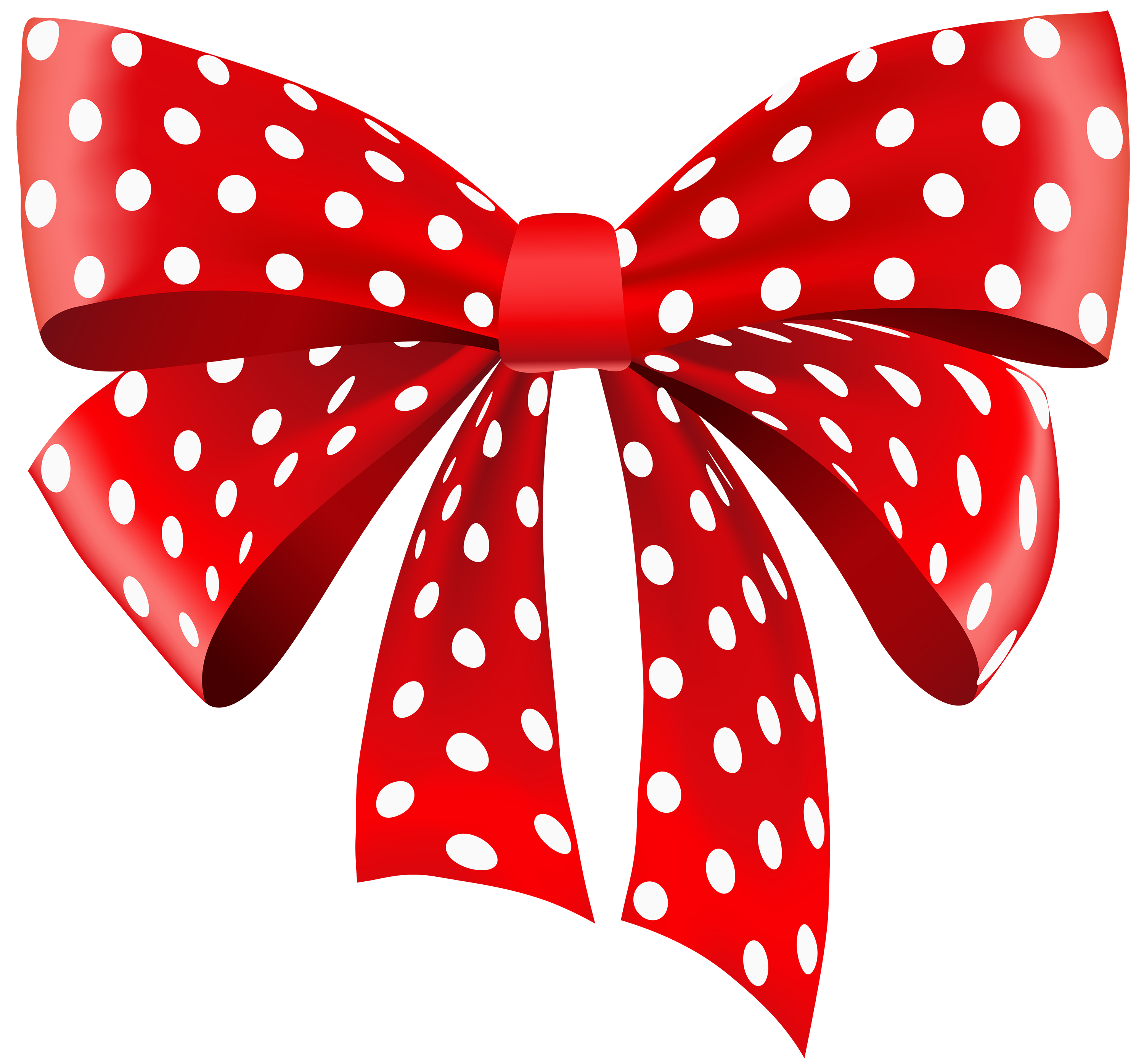 Red Dotted Ribbon PNG Clipart.