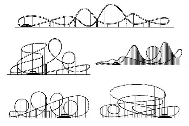 Best Roller Coaster Illustrations, Royalty.