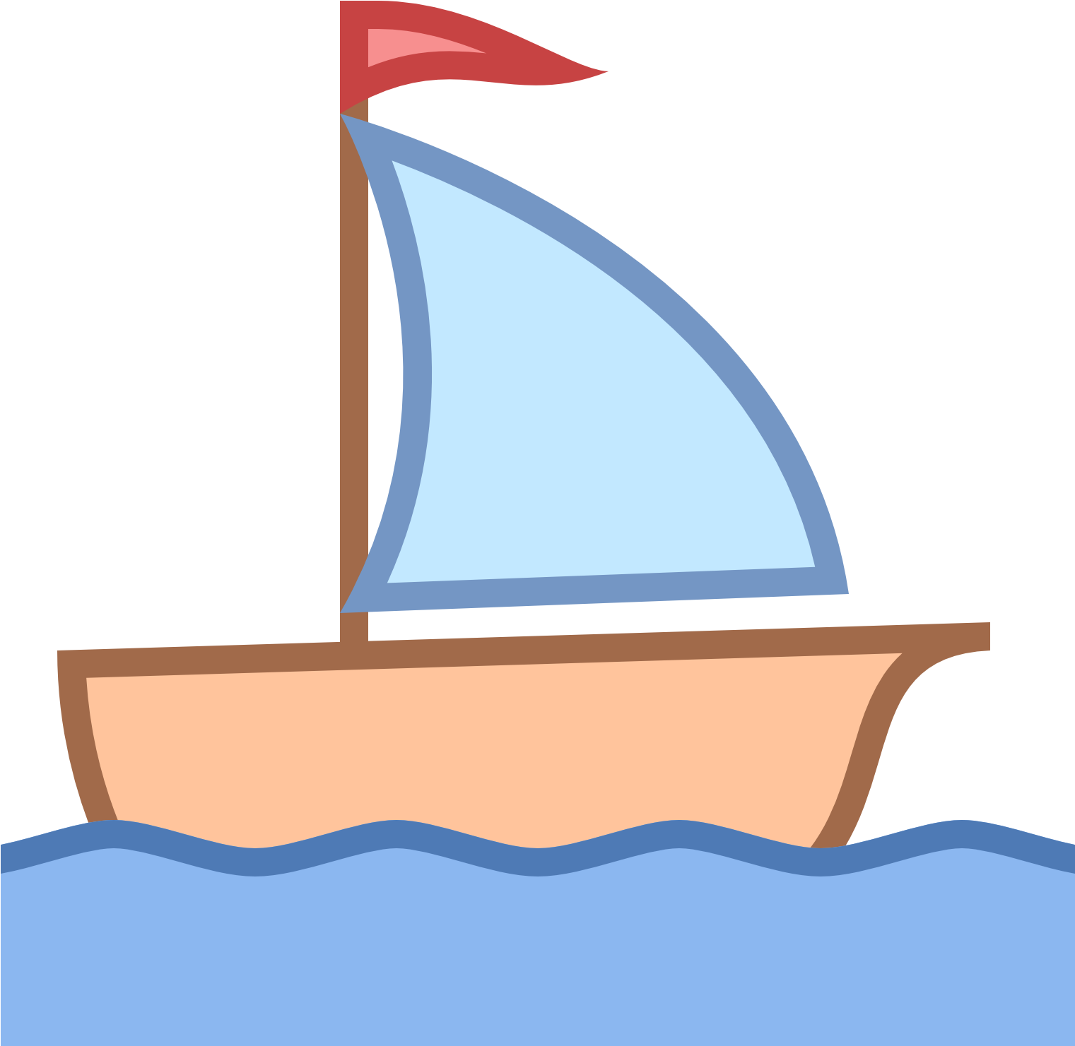 small sailboat cartoon