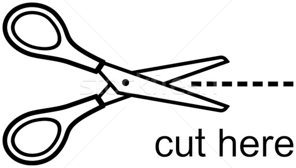 Clip Art Scissors Dotted Line Clipart.