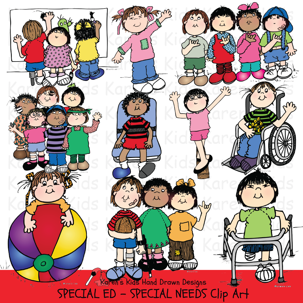Clip Art Special Ed & Special Needs Kids.