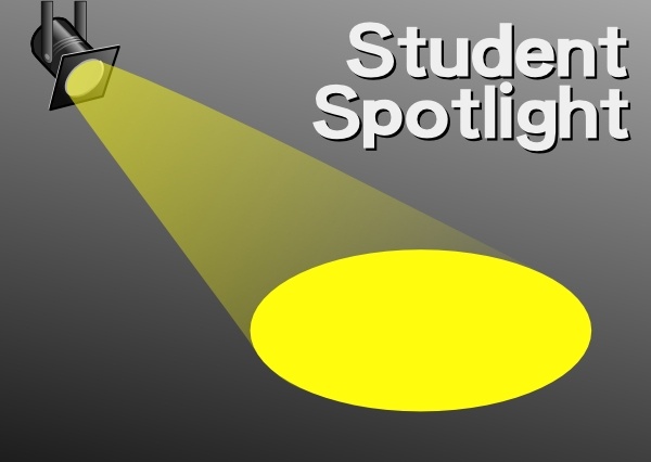 Student Spotlight clip art Free vector in Open office drawing svg.