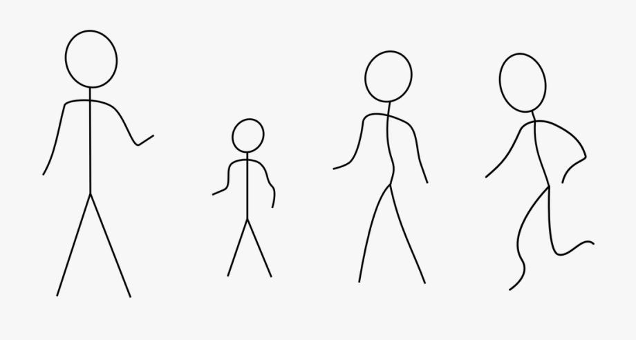 Stick Figures Family People.