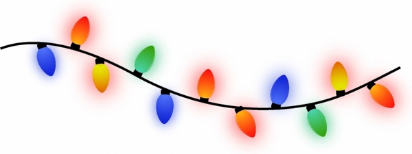 String of Christmas Lights Free vector in Adobe Illustrator ai ( .AI.