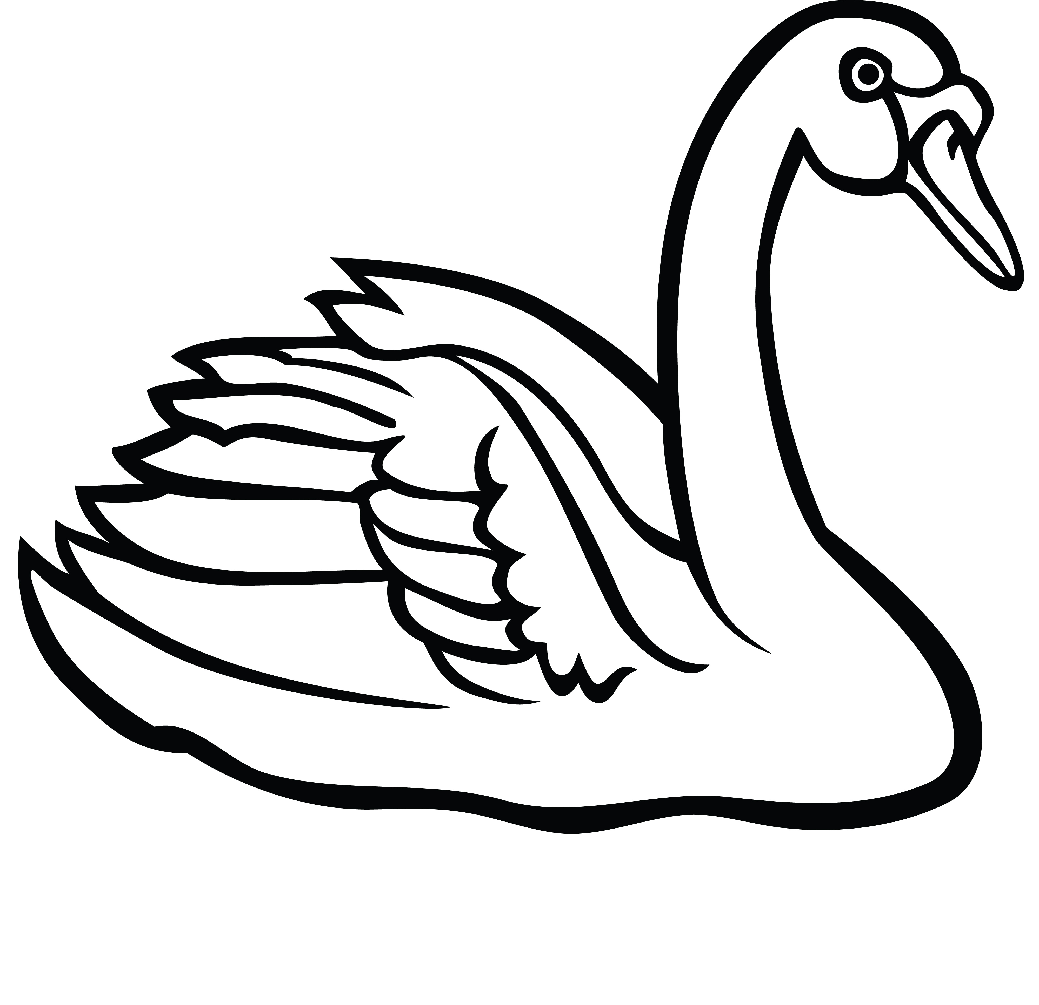 Free Clipart Of A swan.