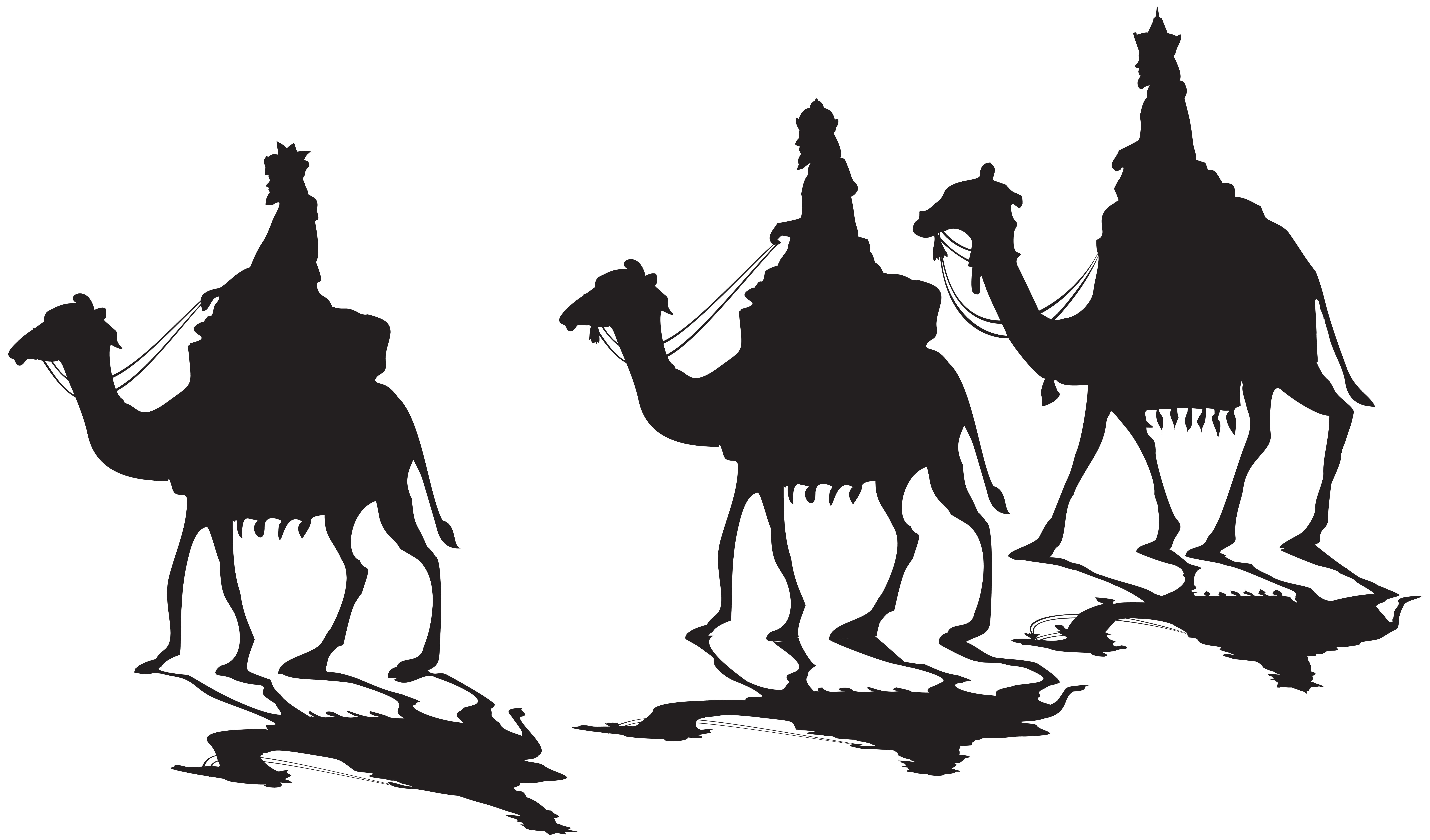 Three Kings Silhouette PNG Clip Art.