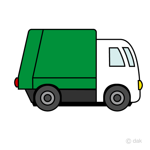 Cute Garbage Truck Clipart Free Picture｜Illustoon.