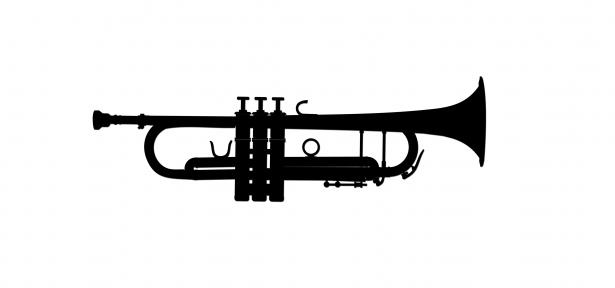 Trumpet Clipart Silhouette Free Stock Photo.