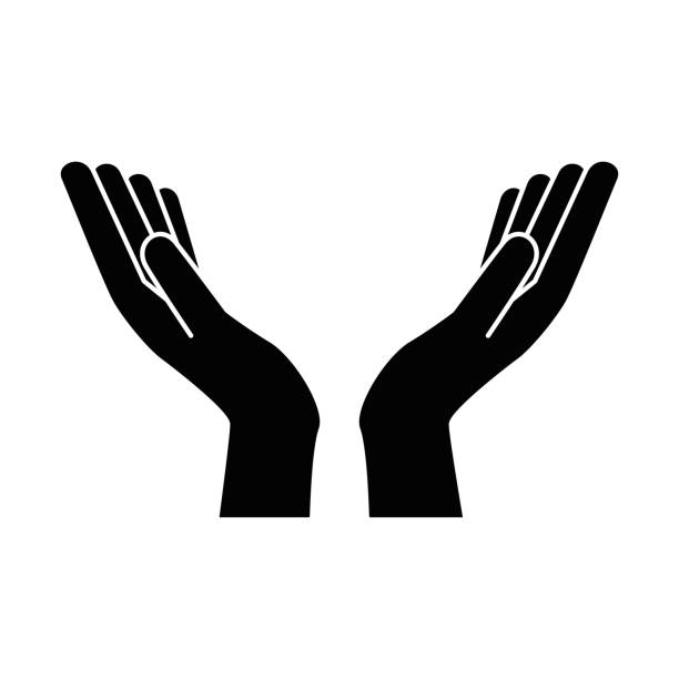 two closed hands clipart