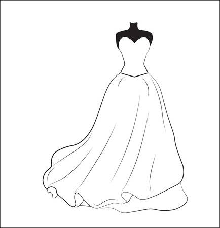 10,368 Wedding Dress Silhouette Cliparts, Stock Vector And Royalty.