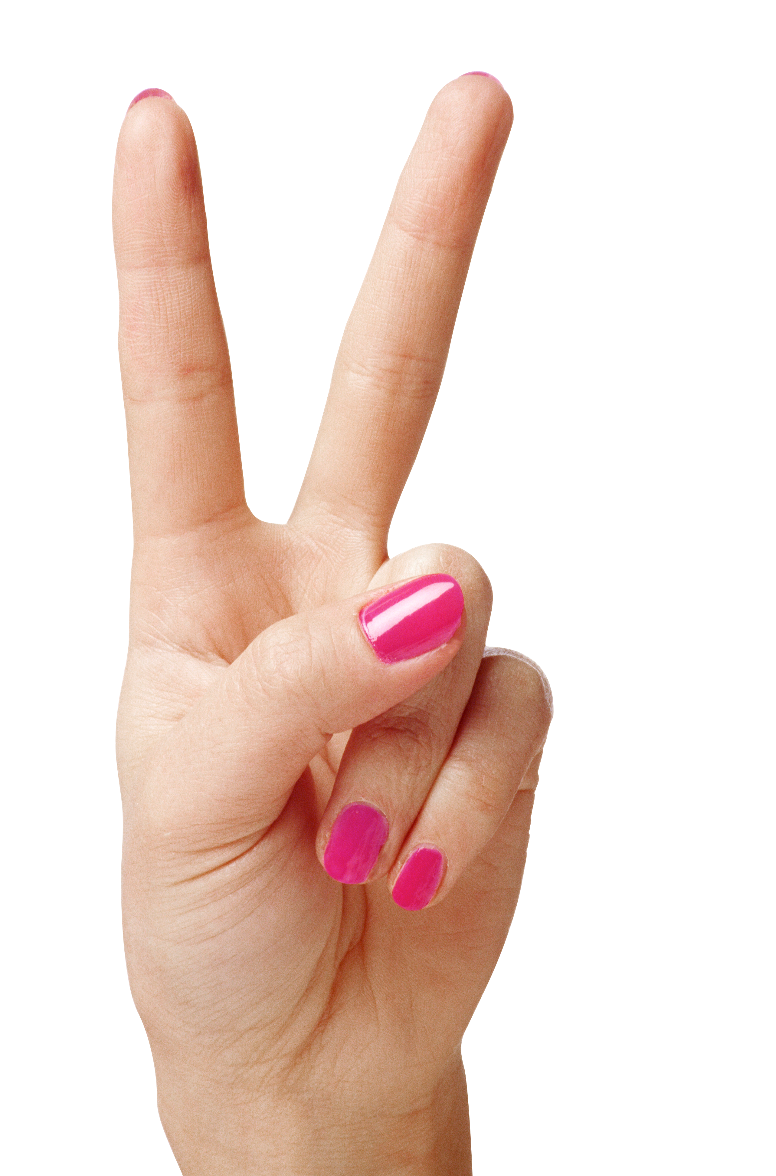 Hand Showing Two Fingers PNG Clipart Image.
