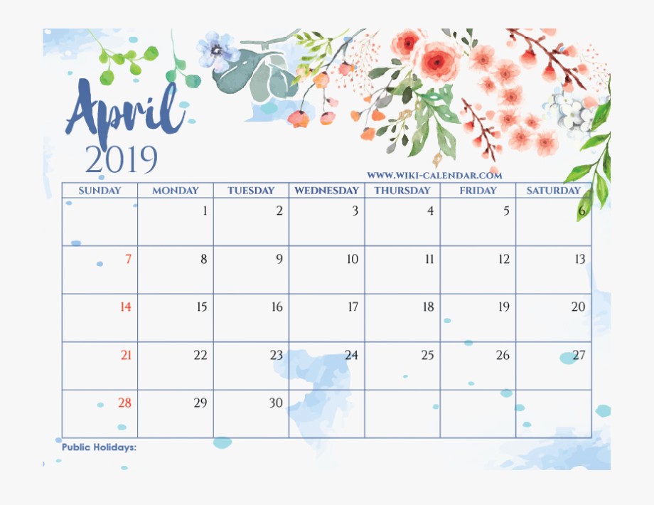 May 2019 Calendar Printable.