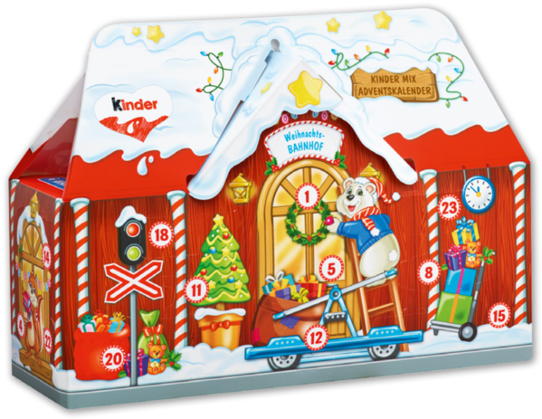 Ferrero Kinder Mix Adventskalender 3 D Haus.