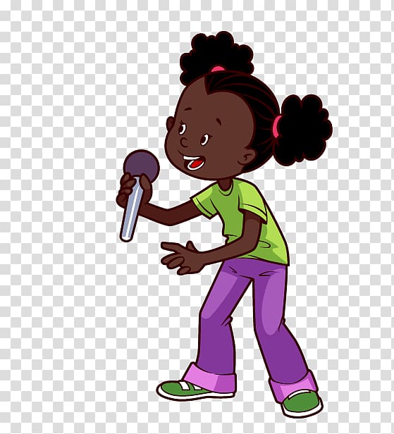 Microphone African American Cartoon , Foreign children.
